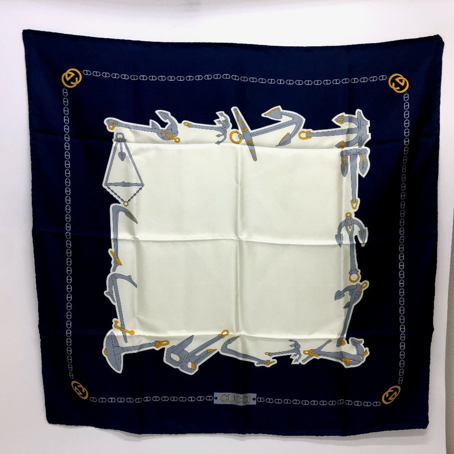 Gucci blue  Silk Scarf