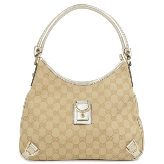 Luxury Gucci Trending 2025 Abbey GG Canvas Leather Shoulder Bag Beige 130738