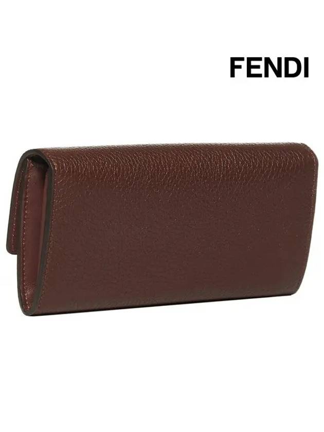 Luxury Fendi Baguette Chain Long Wallet Brown