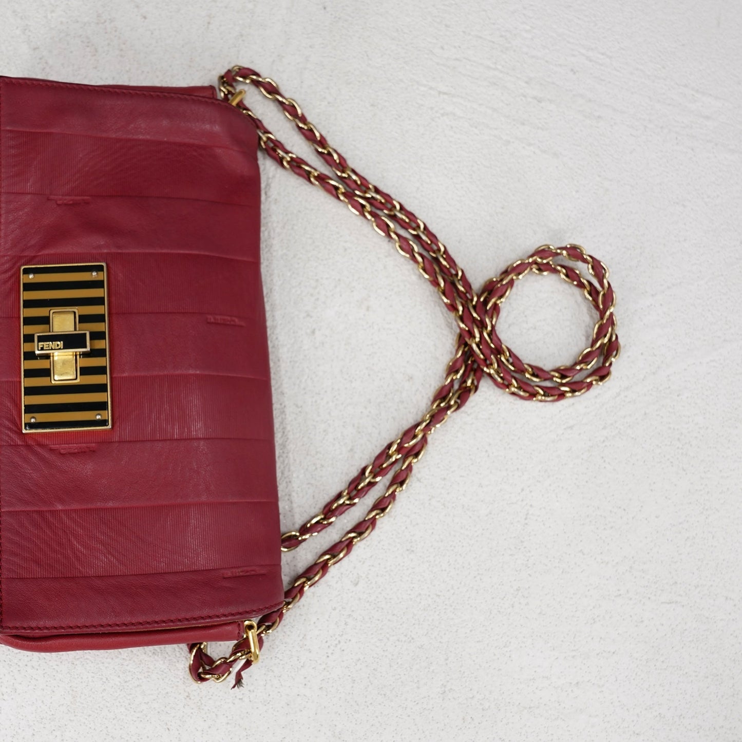Luxury Fendi Leather Clia Crossbody Bag - '10s