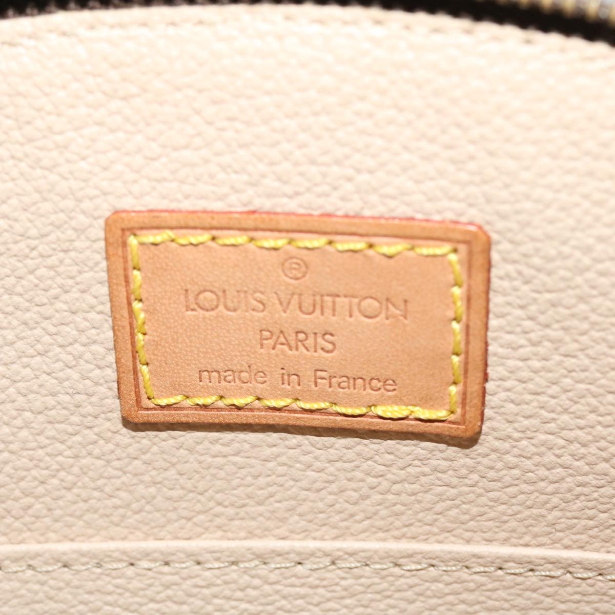LOUIS VUITTON Monogram Trousse Demi Ronde Cosmetic Pouch M47520 LV 35888