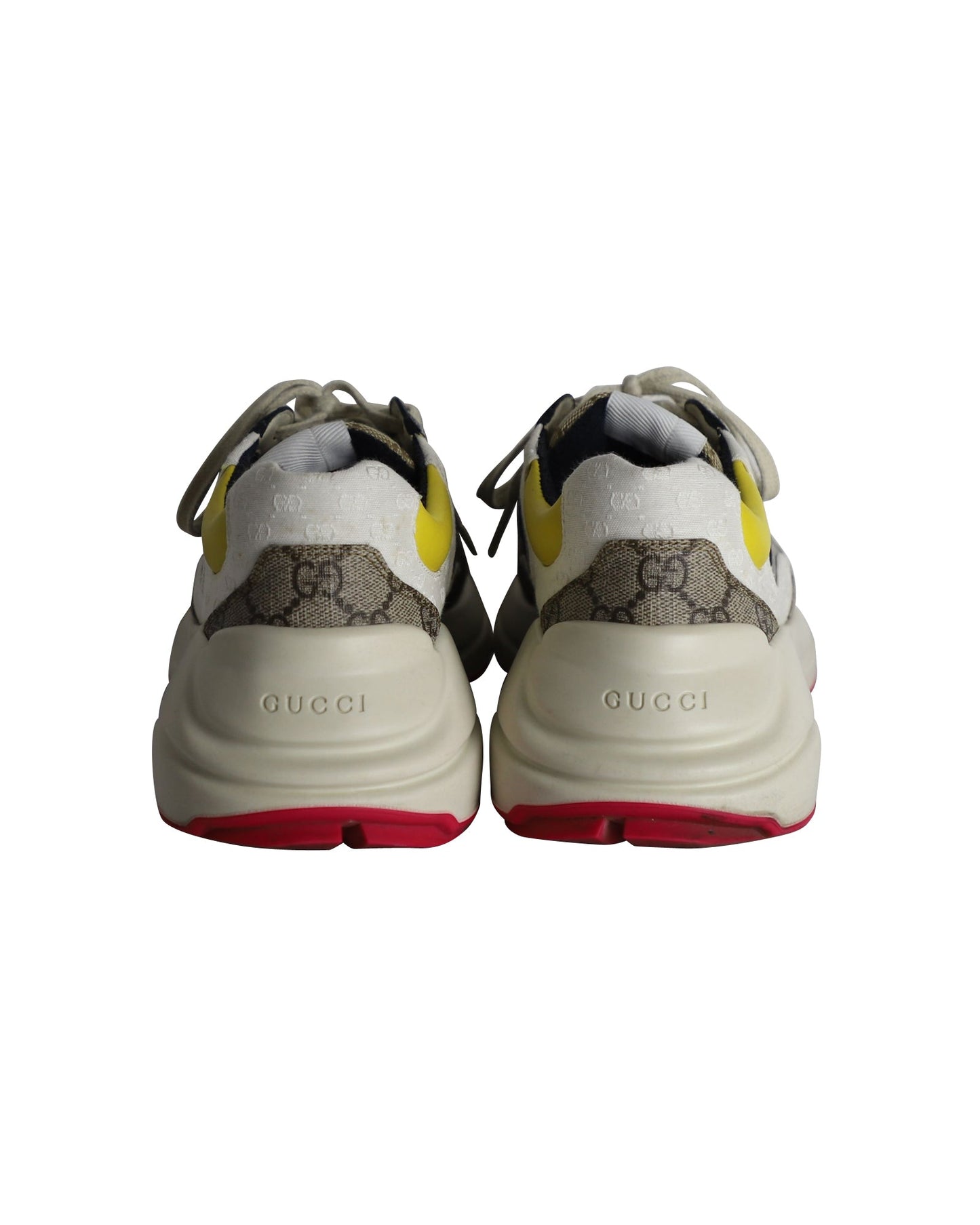 Luxury Gucci Trending 2025 Rhyton Sneakers in Multicolor Leather and Canvas
