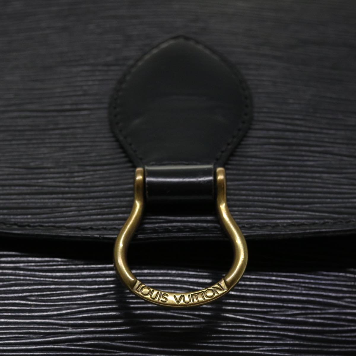 LOUIS VUITTON Epi Saint Cloud GM Shoulder Bag Black M52192 LV 35918