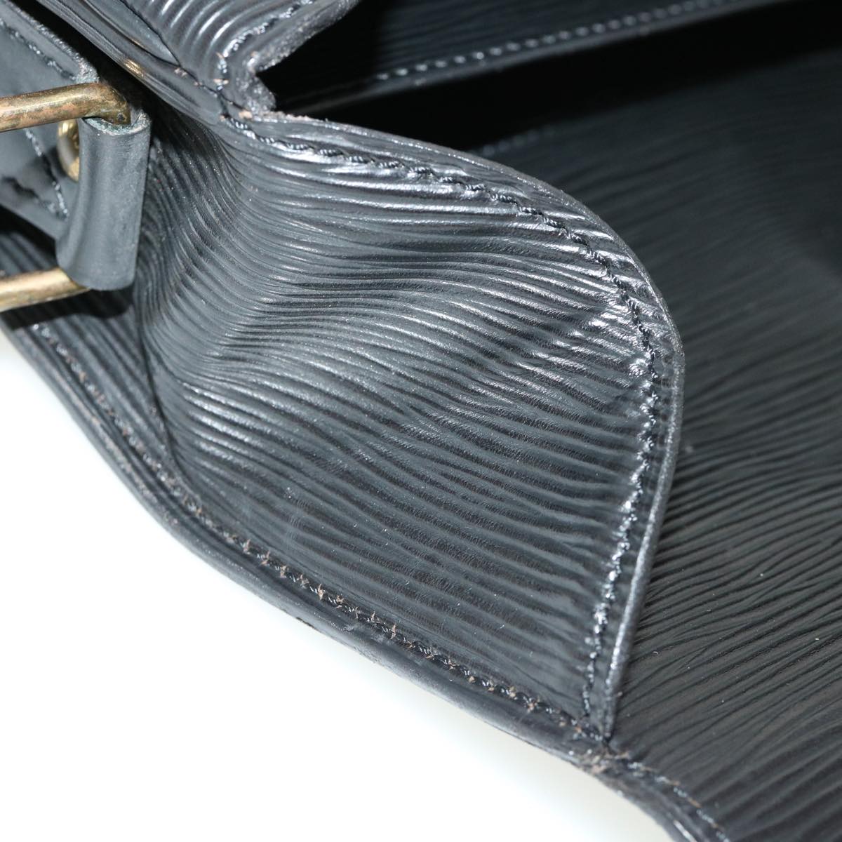 LOUIS VUITTON Epi Cartouchiere MM Shoulder Bag Black Noir M52242 LV 35920