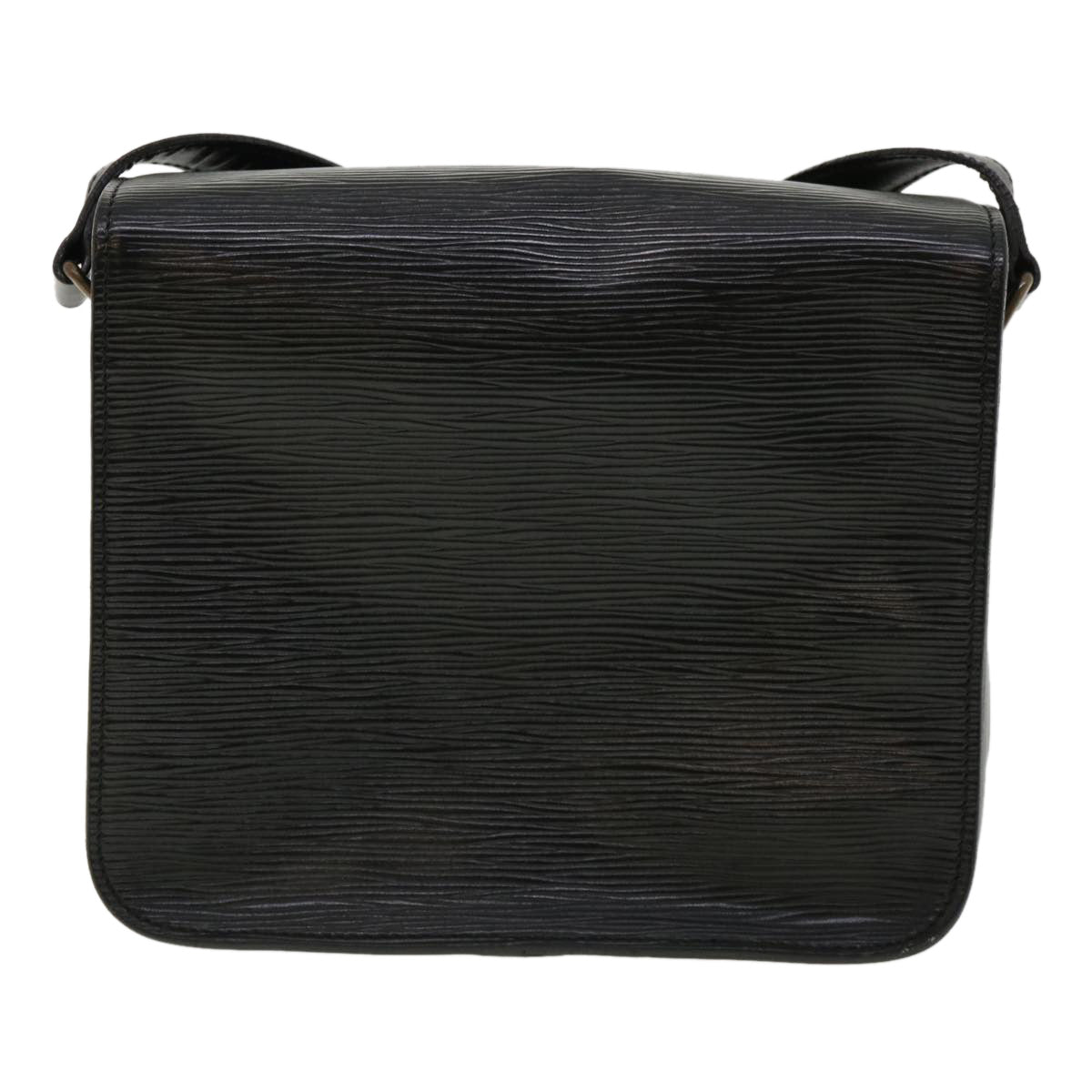 LOUIS VUITTON Epi Cartouchiere MM Shoulder Bag Black Noir M52242 LV 35920