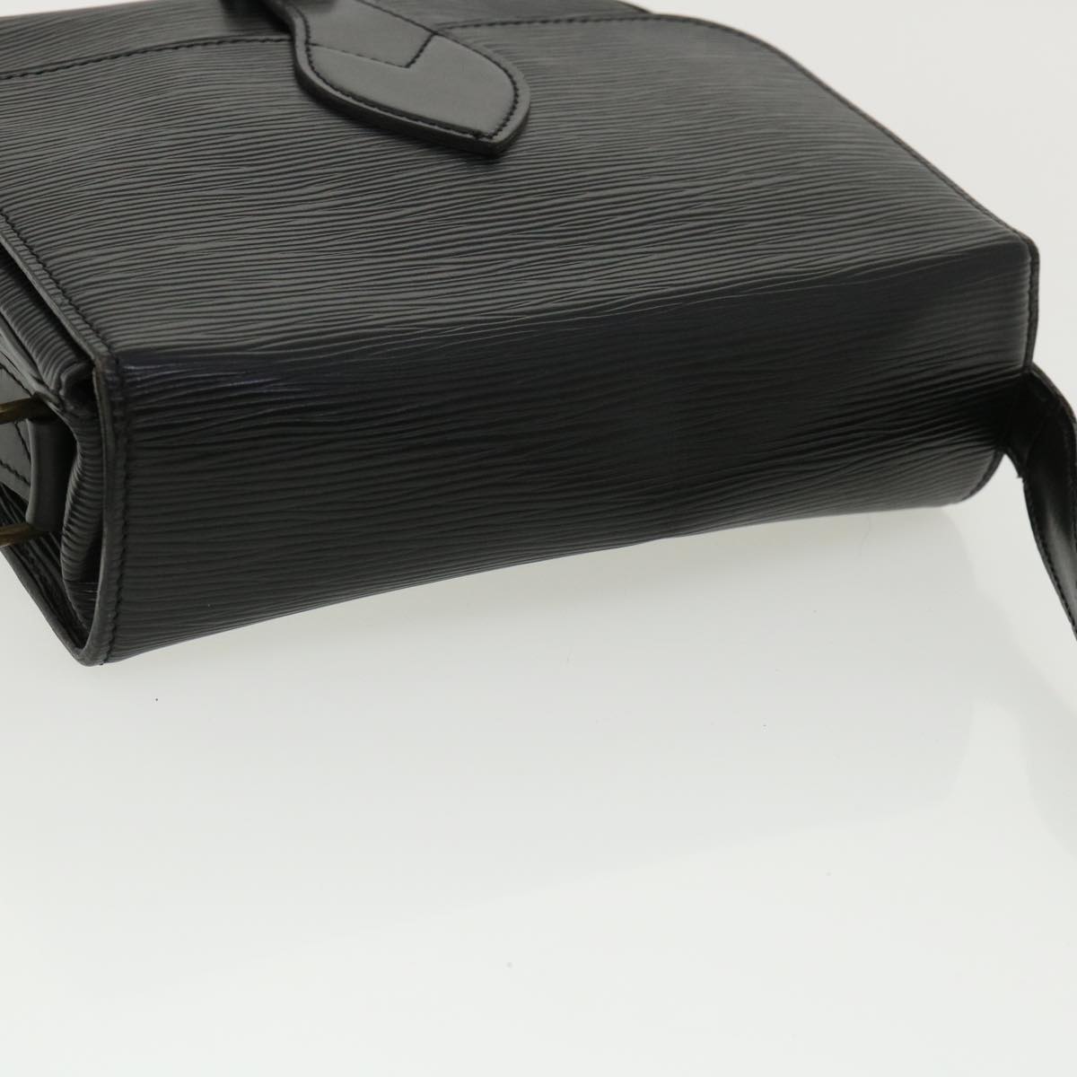 LOUIS VUITTON Epi Cartouchiere MM Shoulder Bag Black Noir M52242 LV 35920
