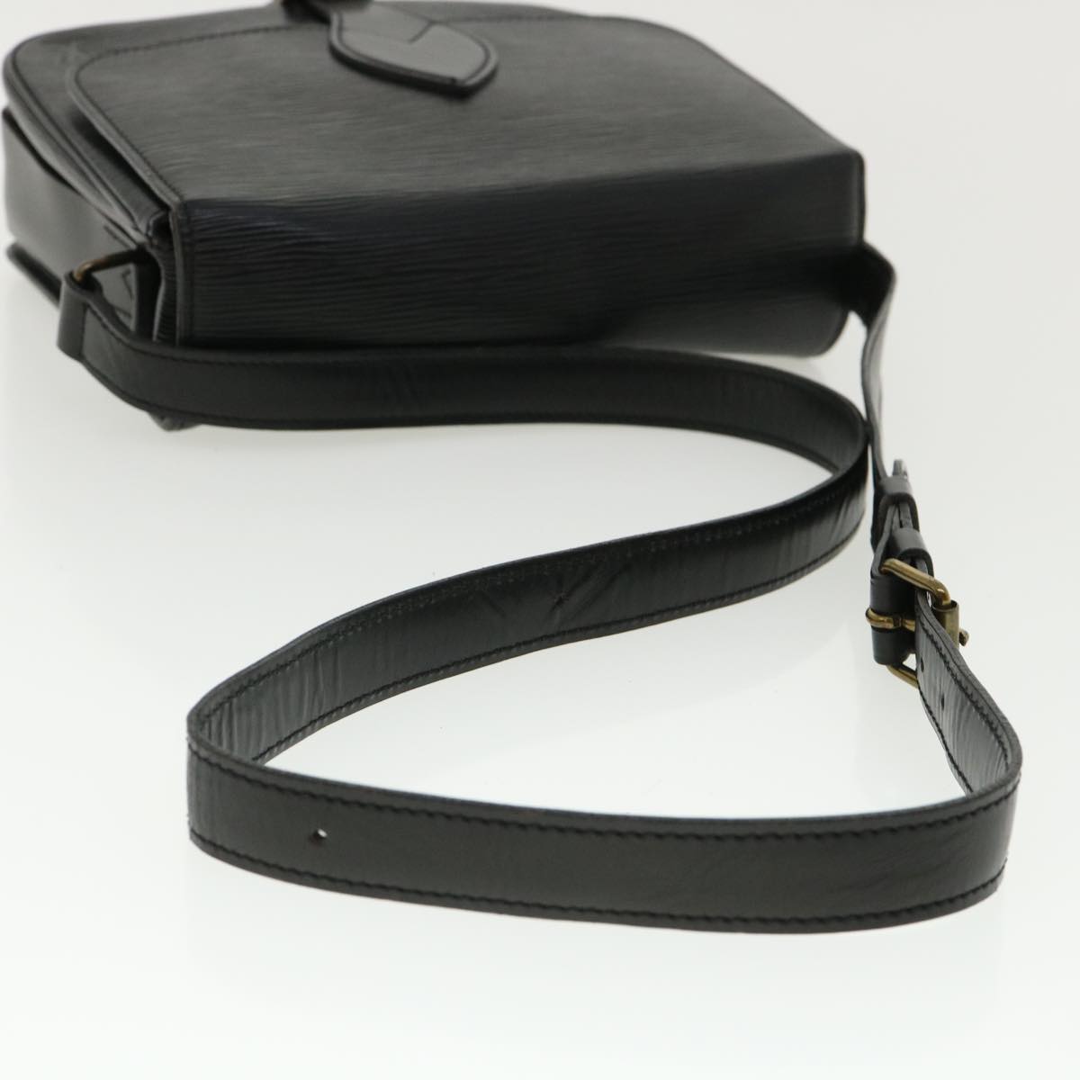 LOUIS VUITTON Epi Cartouchiere MM Shoulder Bag Black Noir M52242 LV 35920