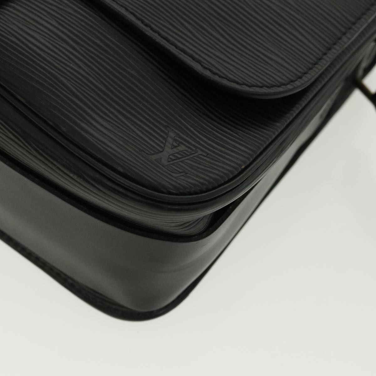 LOUIS VUITTON Epi Cartouchiere MM Shoulder Bag Black Noir M52242 LV 35920