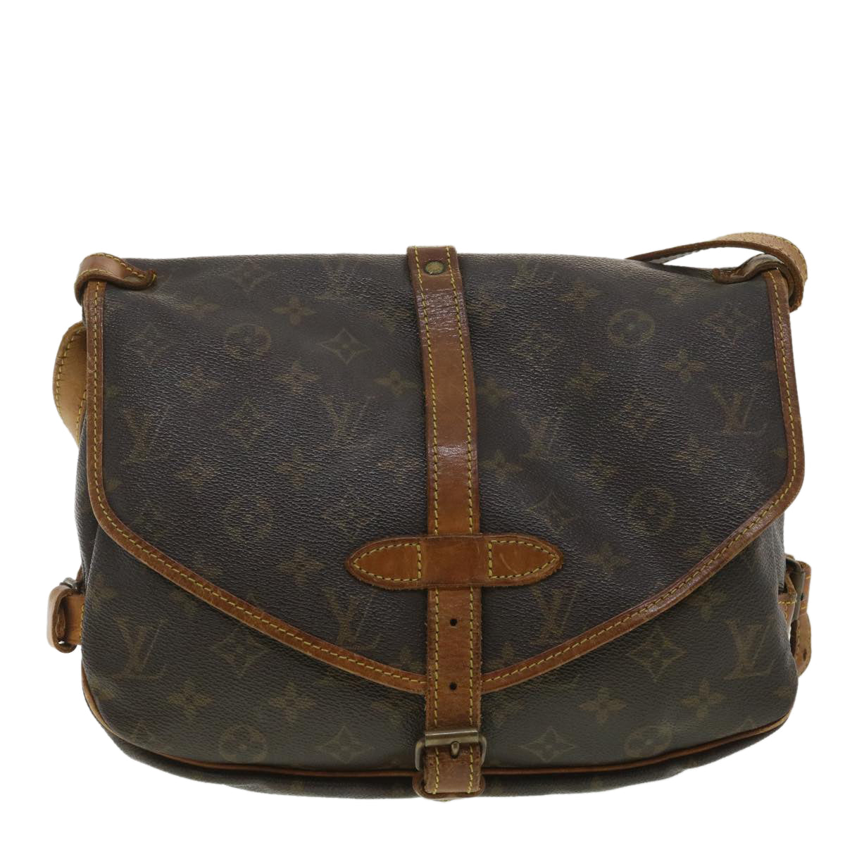 LOUIS VUITTON Monogram Saumur 30 Shoulder Bag M42256 LV 35928