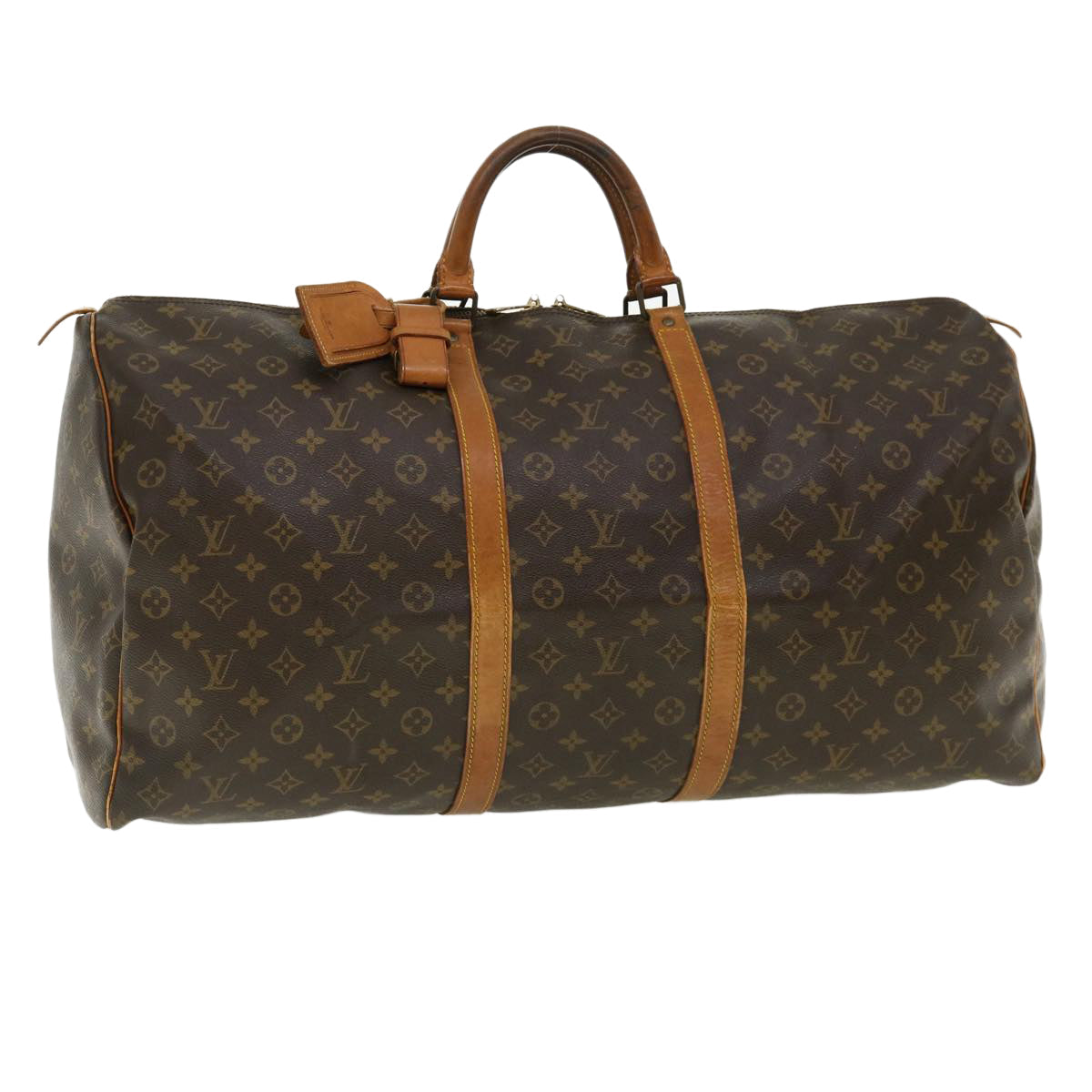 LOUIS VUITTON Monogram Keepall 55 Boston Bag M41424 LV 35931