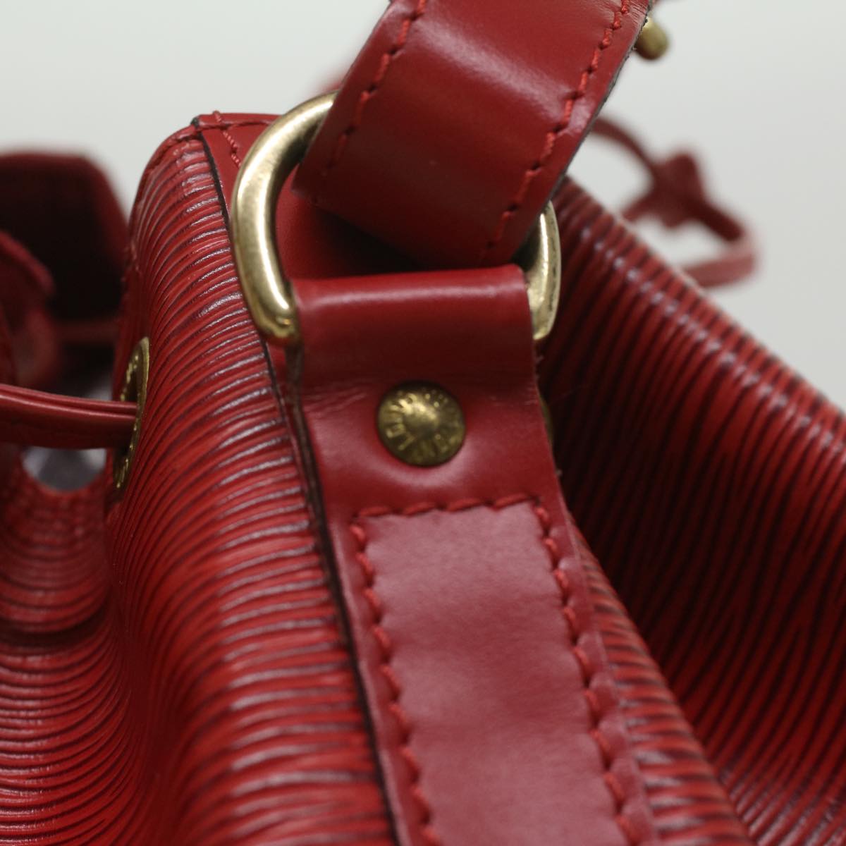 LOUIS VUITTON Epi Petit Noe Shoulder Bag Red M44107 LV 35982
