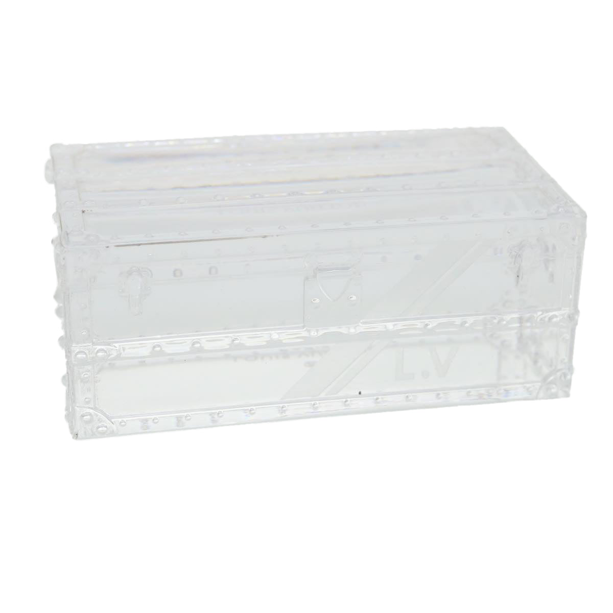 LOUIS VUITTON Crystal Trunk Paper Weight Glass VIP only Clear LV 35993