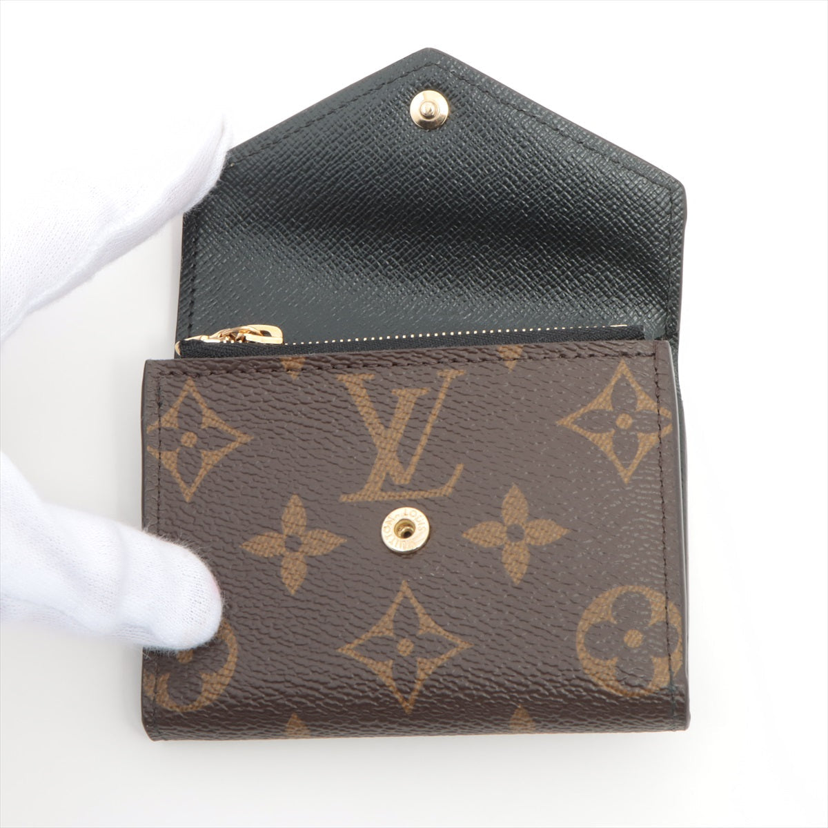 Louis Vuitton Giant Monogram Reversee Portfolio Zoe M80725 Brown Compact Wallet