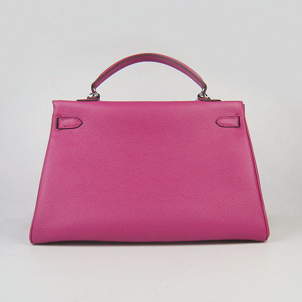 Luxury Hermes Kelly 35cm Togo Leather Handbag Peach/Silver