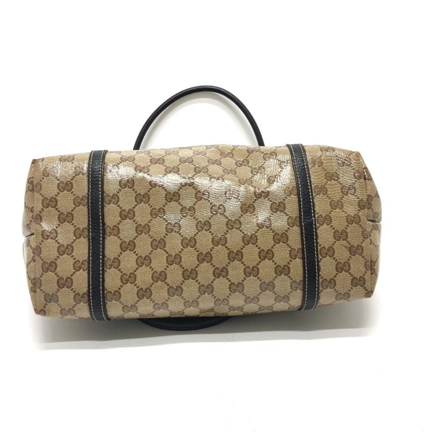Gucci Gg Crystal   Leather Coated Canvas Handbag Tote Bag