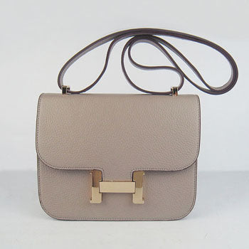 Luxury Hermes Constance Cowskin Leather Bag H017 grey Golden