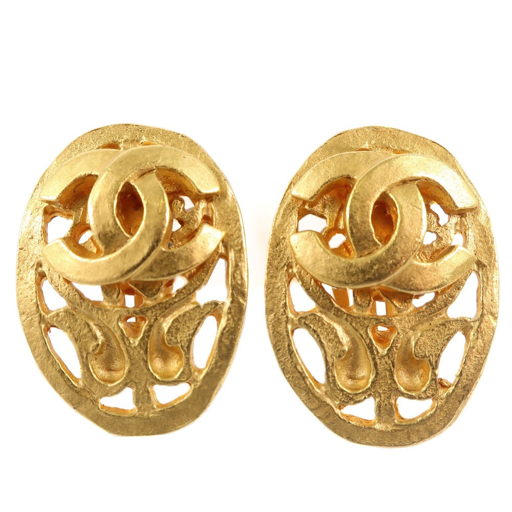 Chanel Gold Plated Vintage Earrings 95A