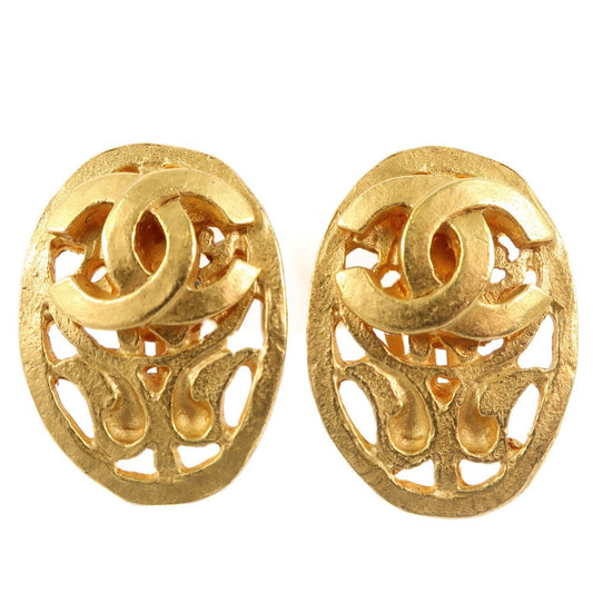 Chanel Gold Plated Vintage Earrings 95A