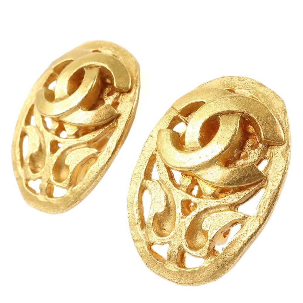 Chanel Gold Plated Vintage Earrings 95A