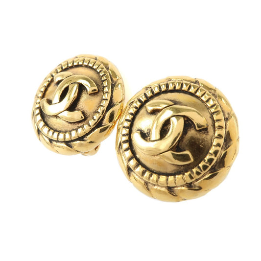 Chanel Coco Mark Gold Plated Earrings