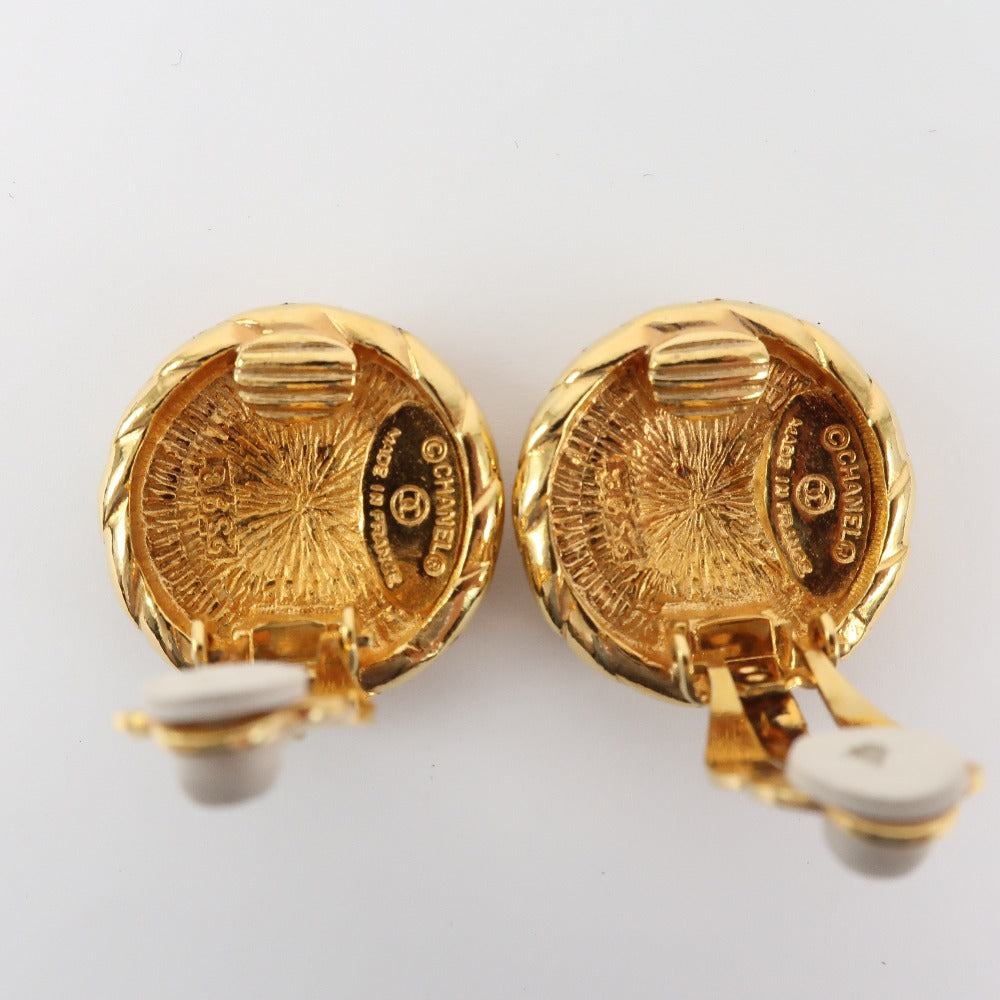 Chanel Coco Mark Gold Plated Earrings