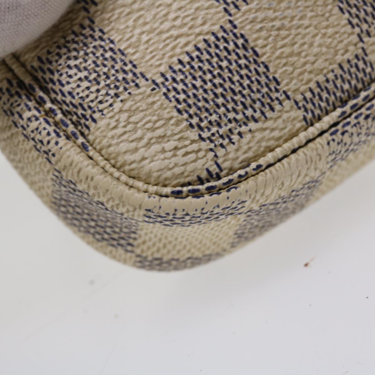 LOUIS VUITTON Damier Azur Mini Pochette Accessoires Pouch N58010 LV 36042