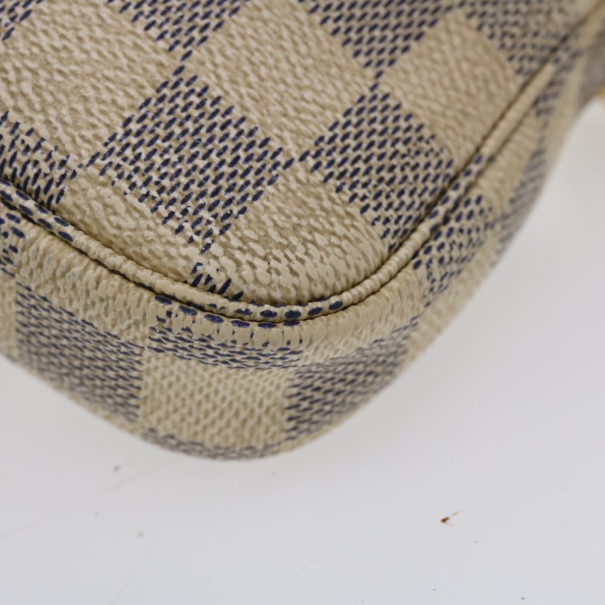 LOUIS VUITTON Damier Azur Mini Pochette Accessoires Pouch N58010 LV 36042