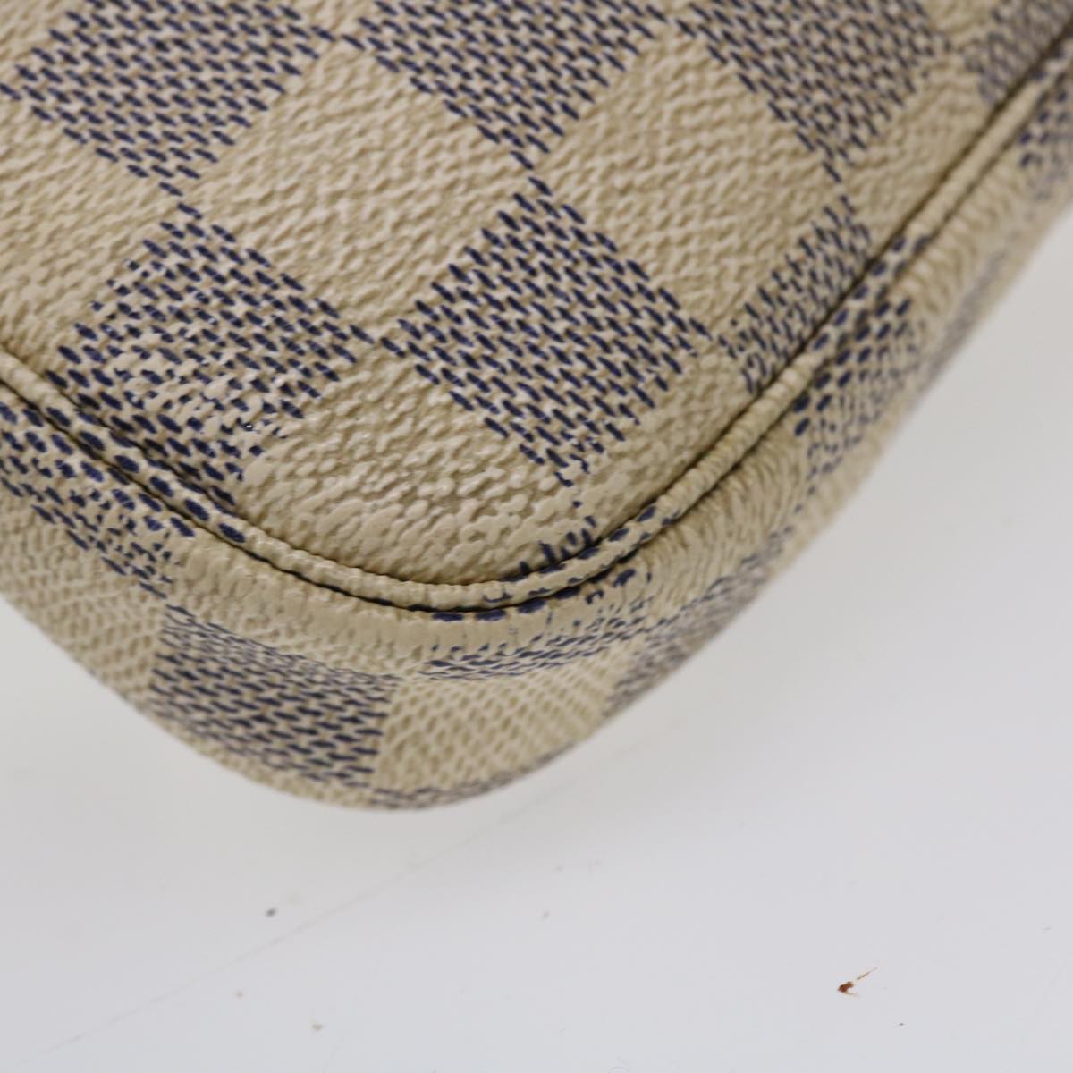 LOUIS VUITTON Damier Azur Mini Pochette Accessoires Pouch N58010 LV 36042