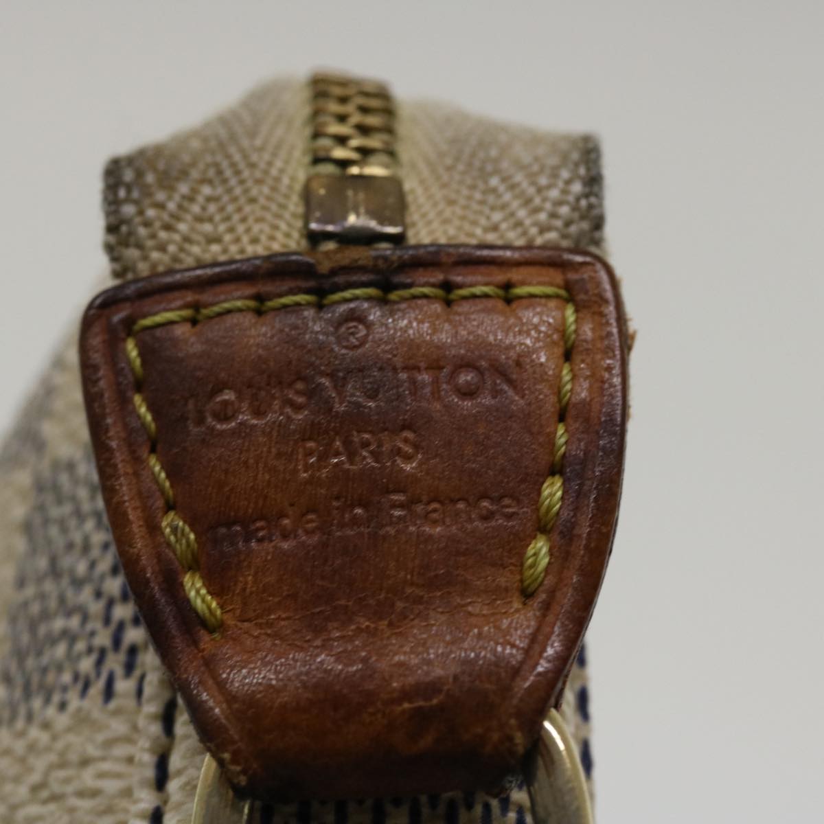 LOUIS VUITTON Damier Azur Mini Pochette Accessoires Pouch N58010 LV 36042