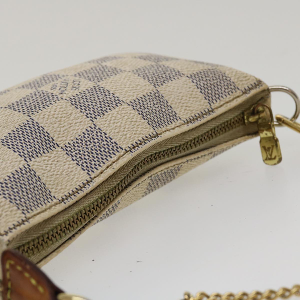 LOUIS VUITTON Damier Azur Mini Pochette Accessoires Pouch N58010 LV 36042