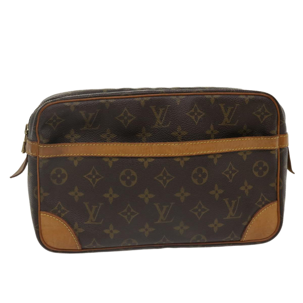 LOUIS VUITTON Monogram Compiegne 28 Clutch Bag M51845 LV 36050