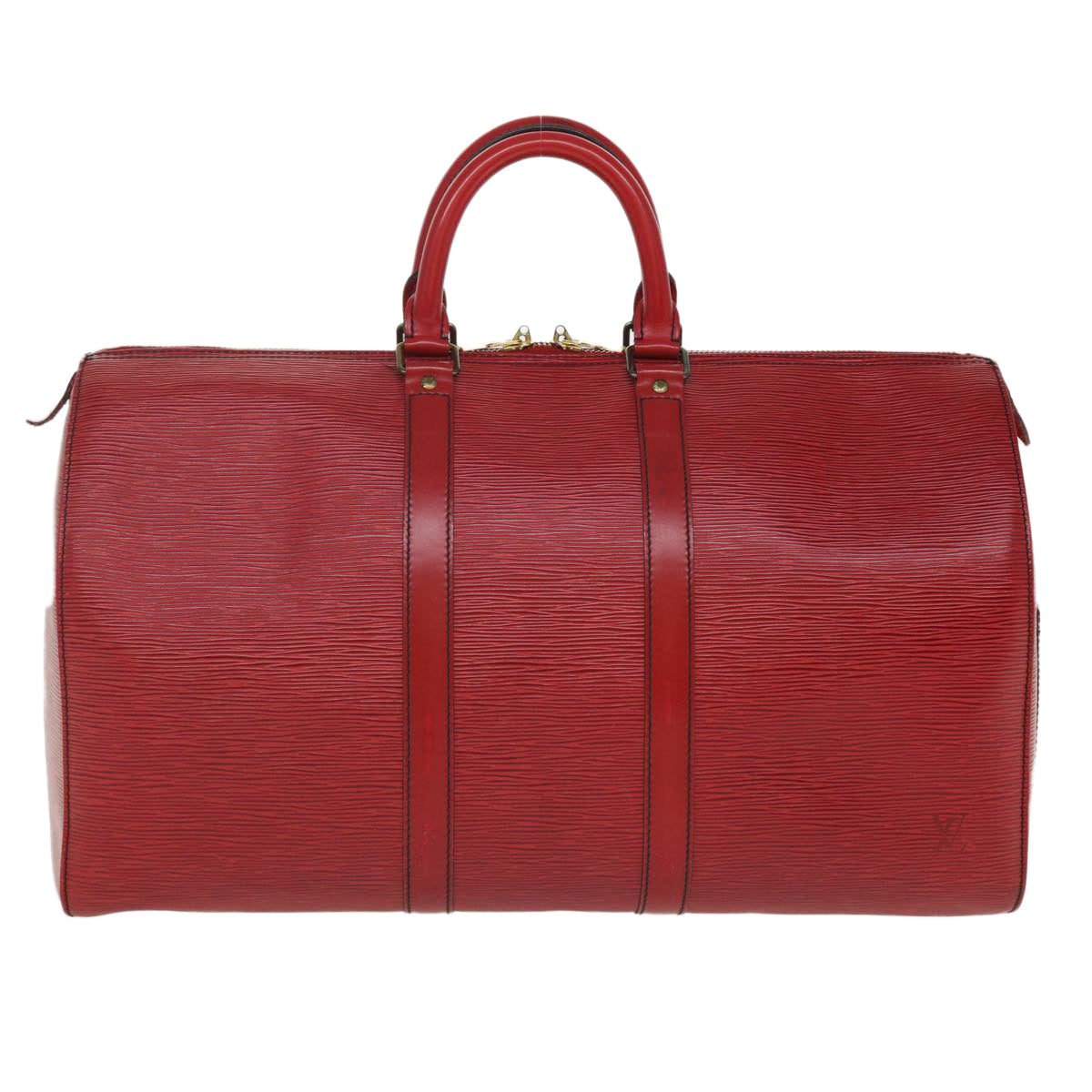 LOUIS VUITTON Epi Keepall 45 Boston Bag Red M42977 LV 36090