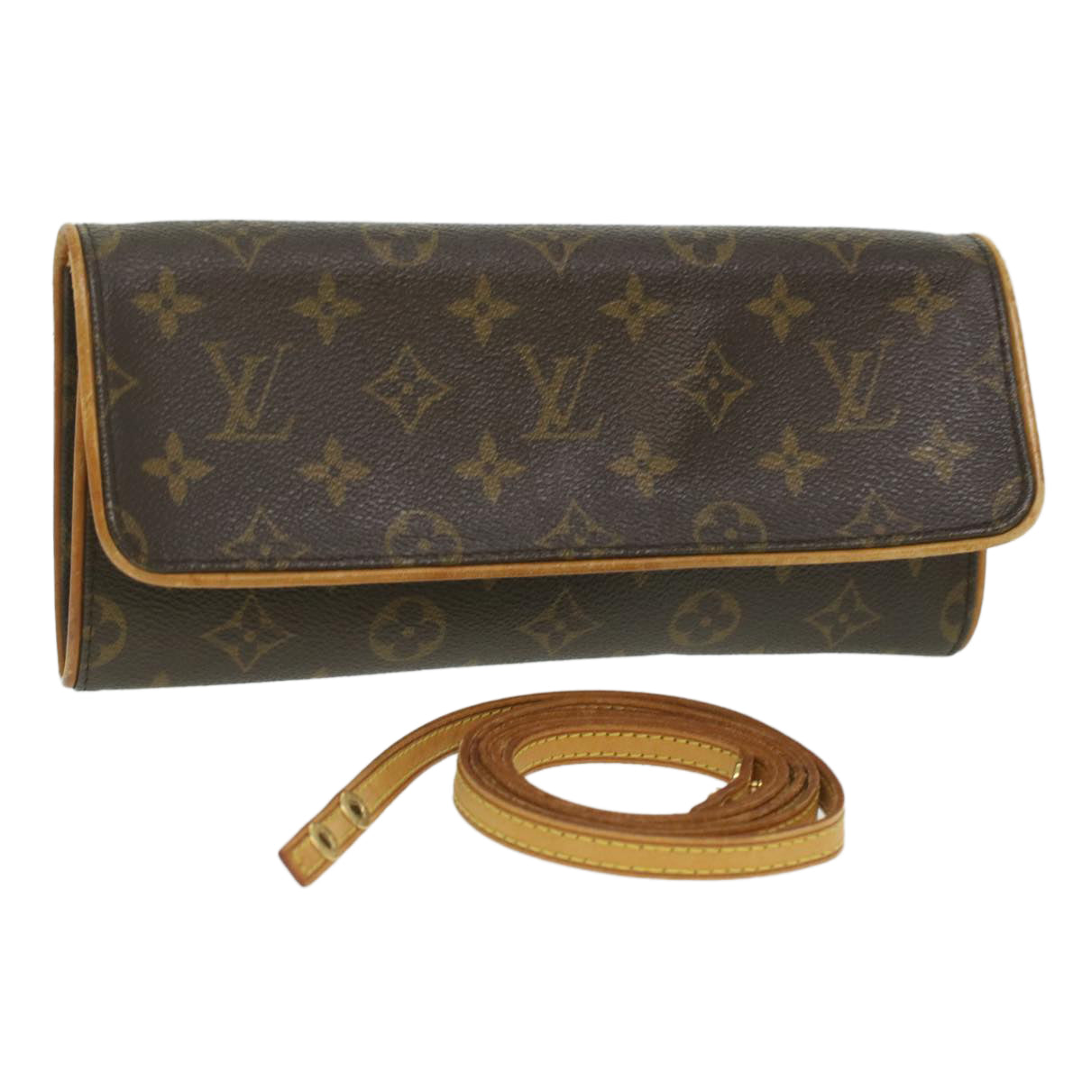 LOUIS VUITTON Monogram Pochette Twin GM Shoulder Bag M51852 LV 36109