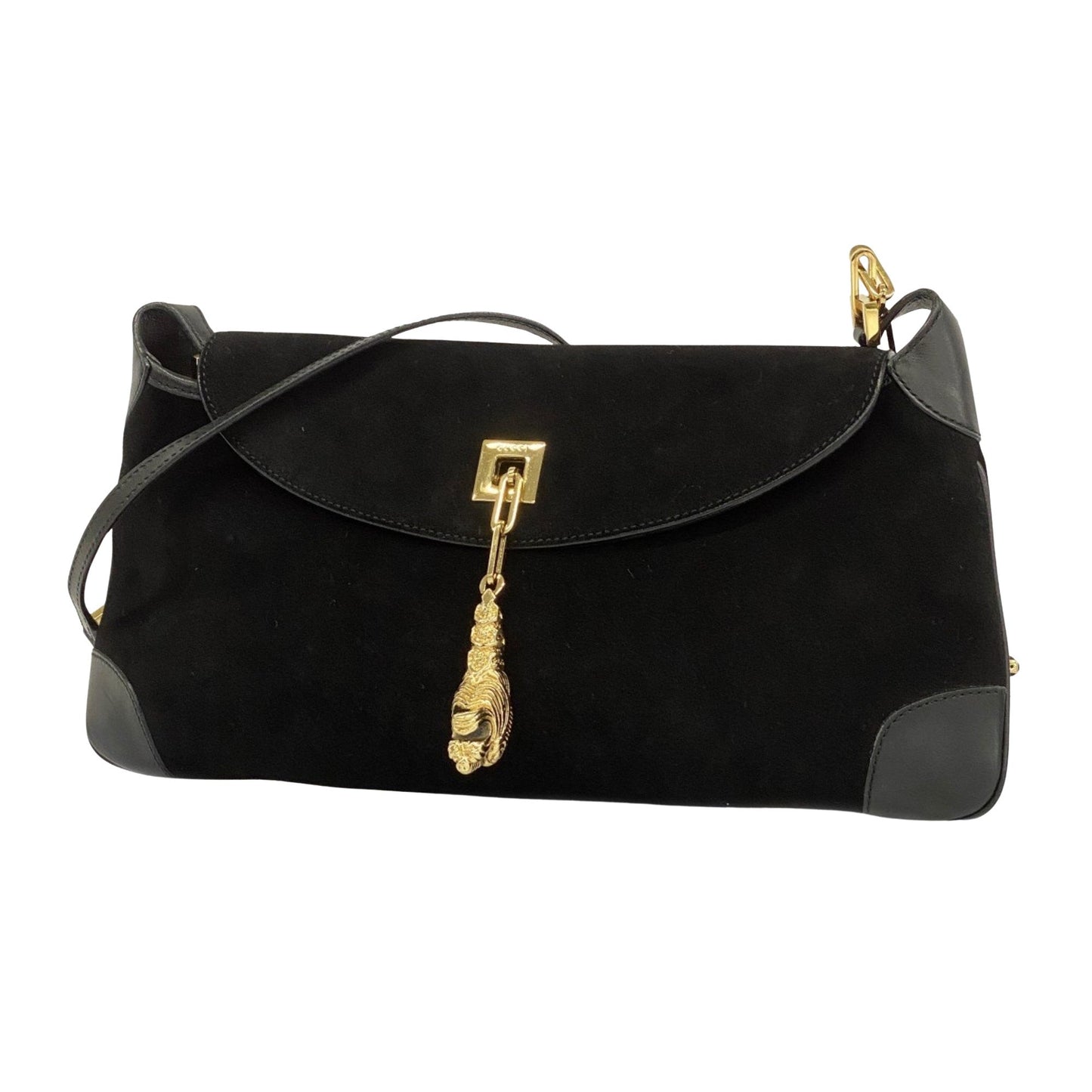 Gucci Tiger  Suede Shoulder Bag ()