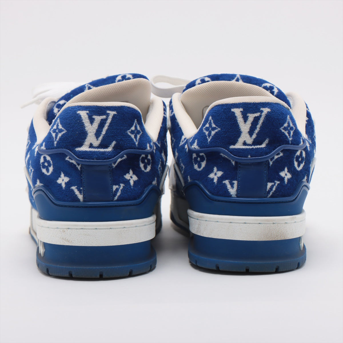 Louis Vuitton LV Trainer Line 23 Year Fabric Trainers 6 1/2 Men Blue LD0233 Monogram