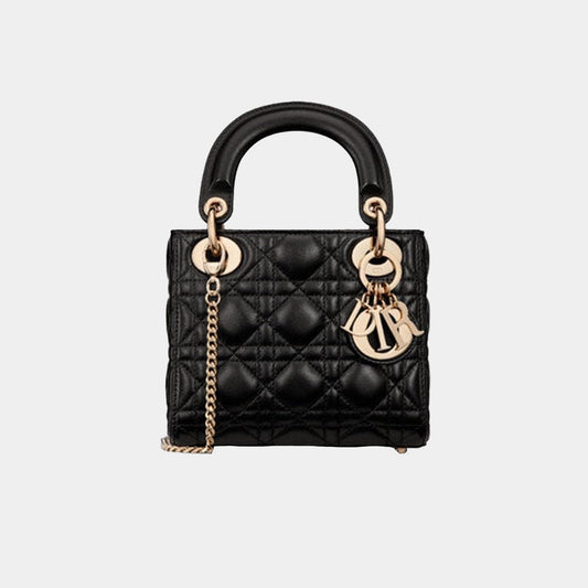 Mini Lady Luxury Dior Bag Black Cannage Lambskin