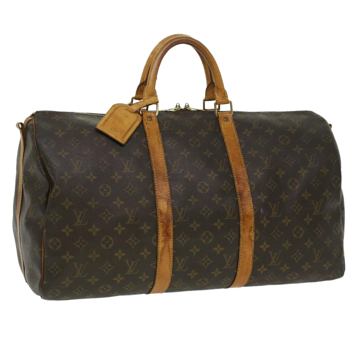 LOUIS VUITTON Monogram Keepall Bandouliere 50 Boston Bag M41416 LV 36452
