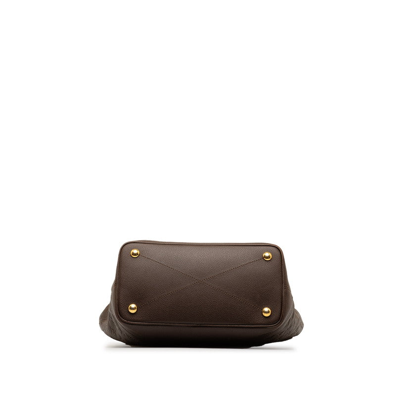 Louis Vuitton Monogram Amplant Citadine PM Shoulder Bag M40516 Onboard Brown Leather  Louis Vuitton