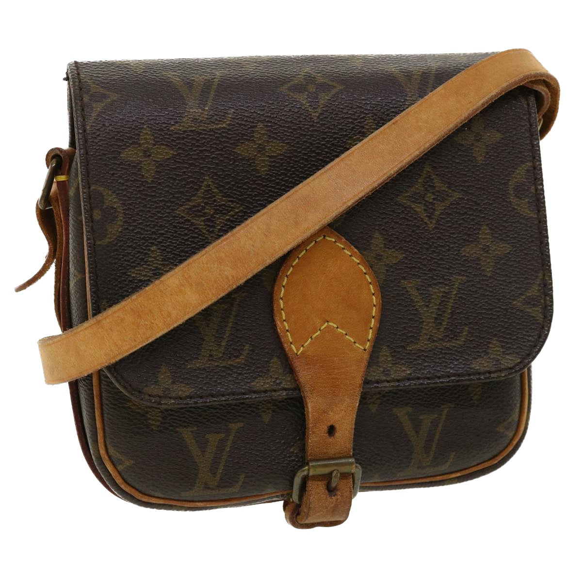 LOUIS VUITTON Monogram Cartouchiere PM Shoulder Bag M51254 LV 36601
