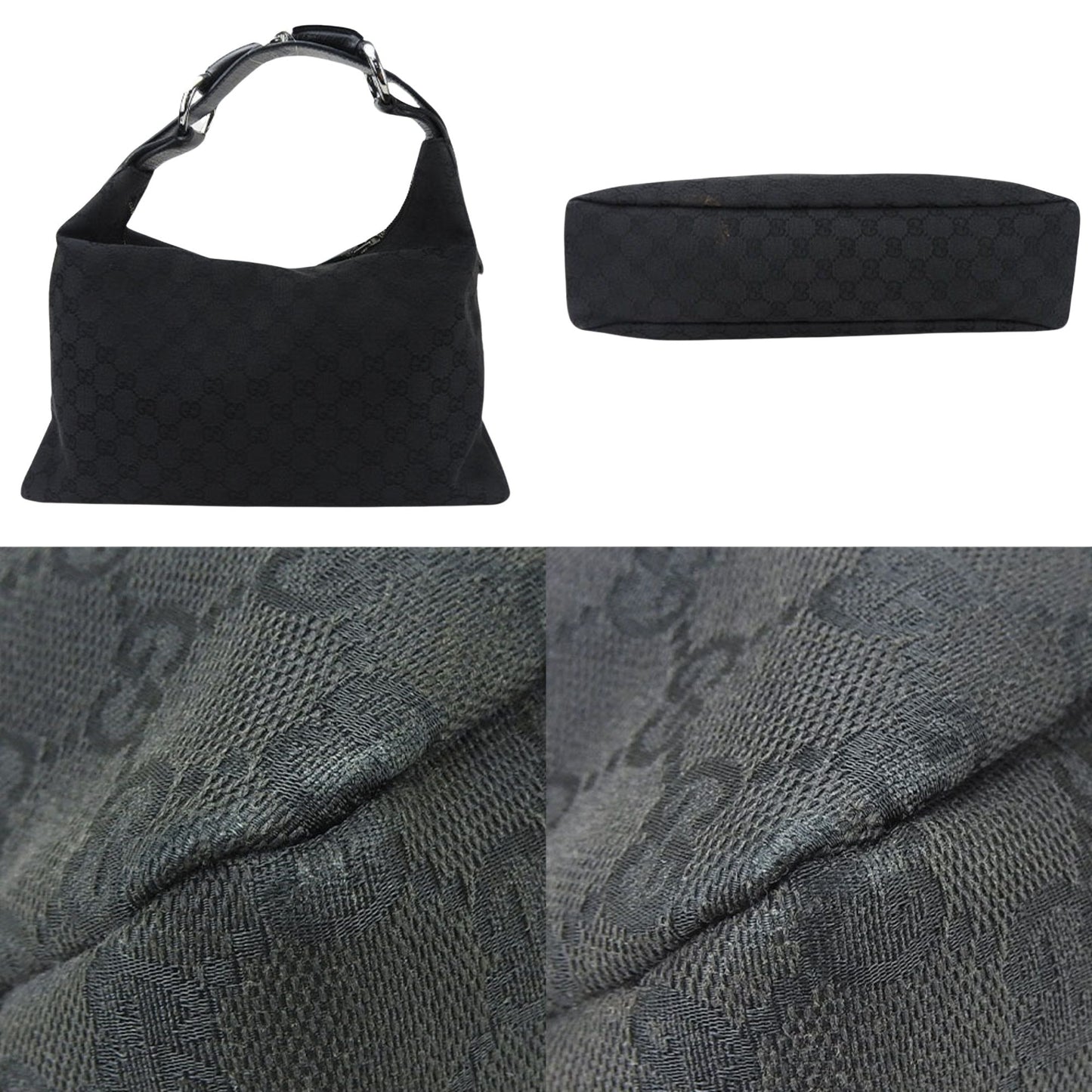 Luxury Gucci Trending 2025 Horsebit  Canvas Shoulder Bag ()