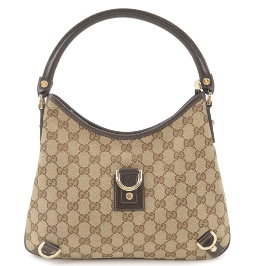 Luxury Gucci Trending 2025 Abbey GG Canvas Leather Shoulder Bag Beige Brown 130738