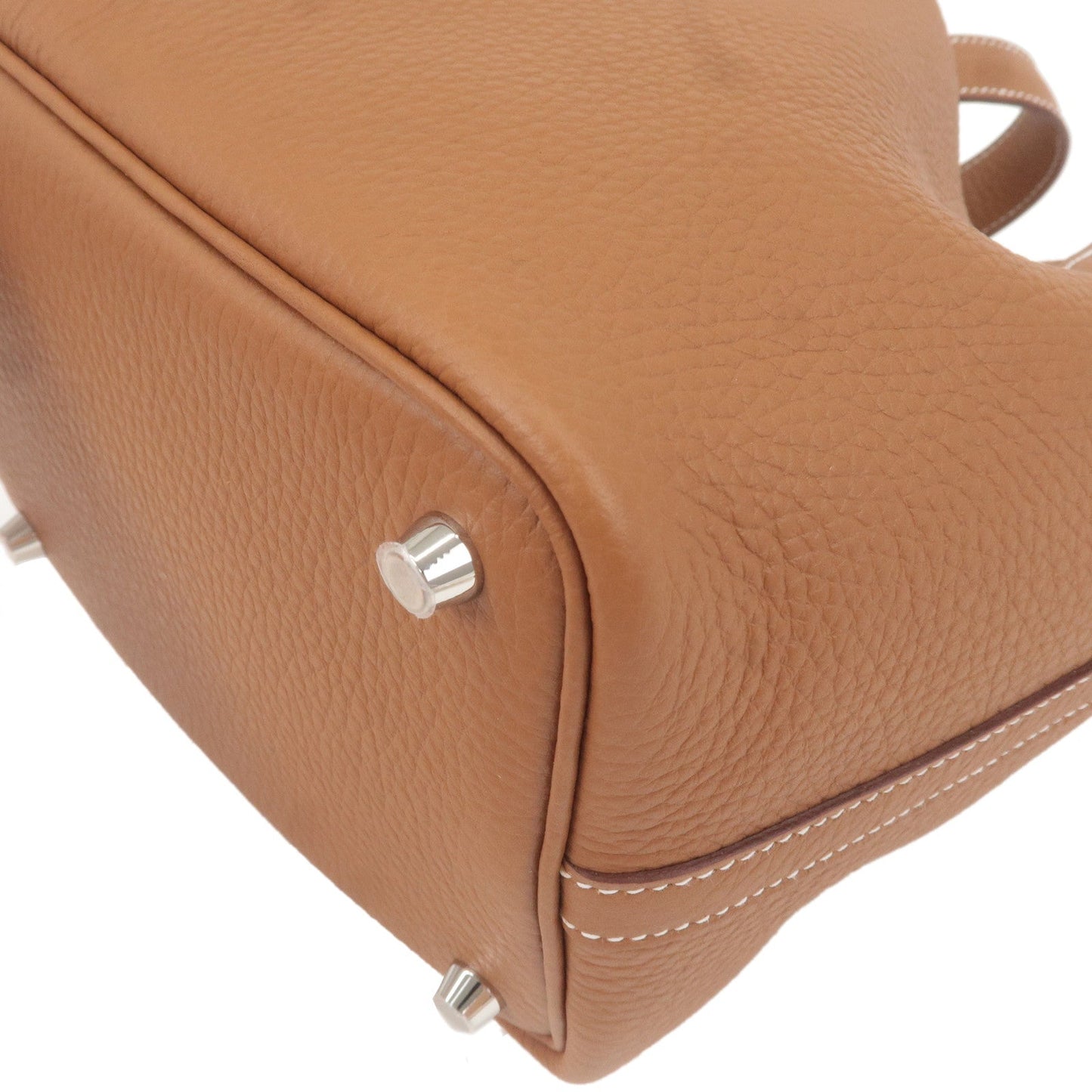 Luxury Hermes Picotin Lock PM Taurillon Clemence Hand Bag Gold