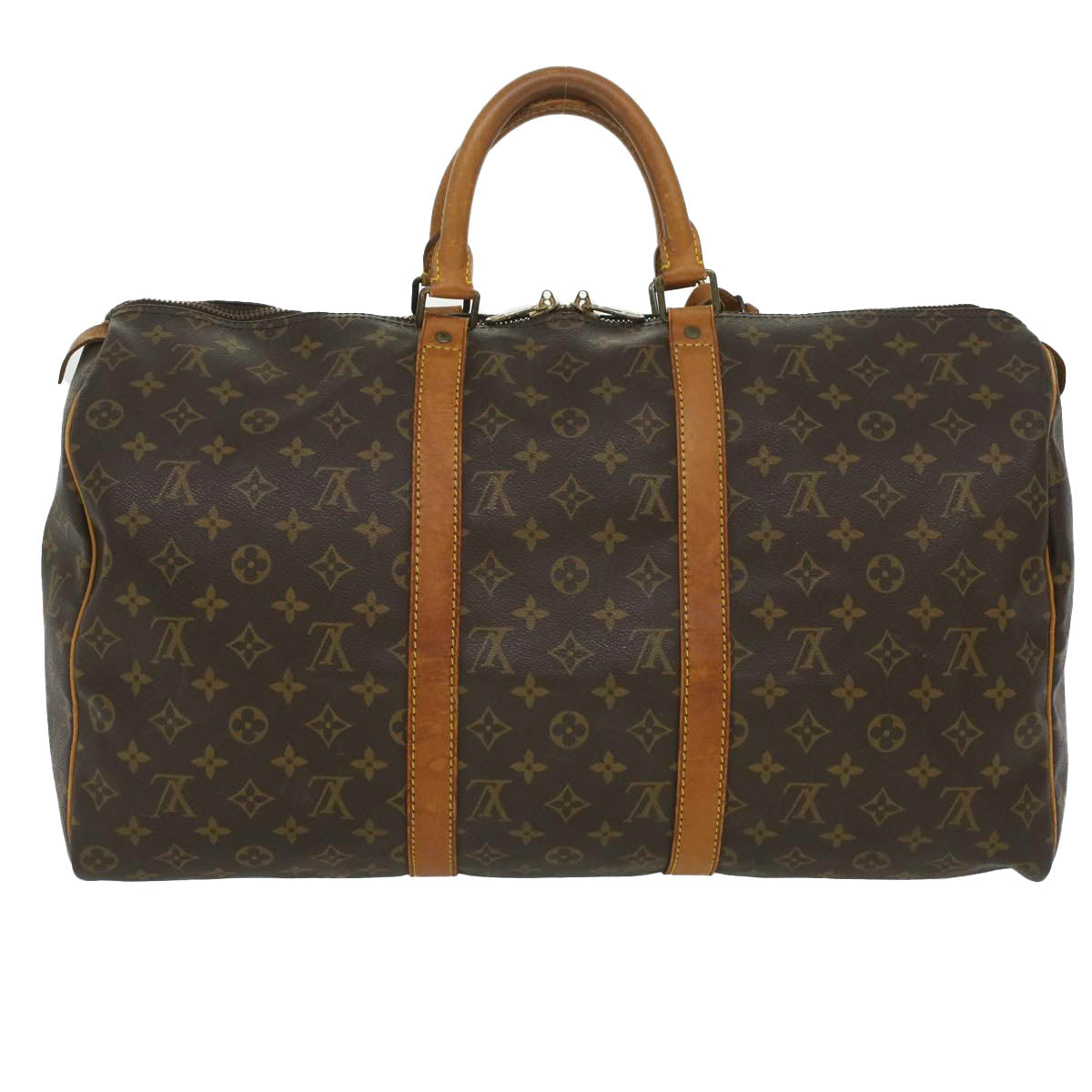 LOUIS VUITTON Monogram Keepall 50 Boston Bag M41426 LV 36872