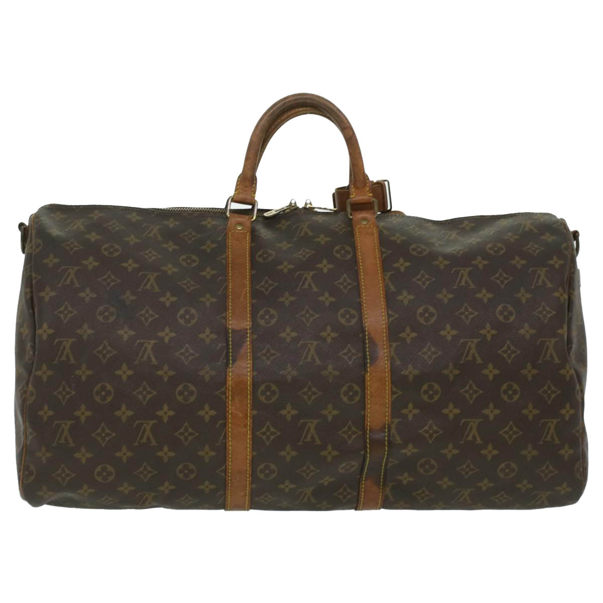 LOUIS VUITTON Monogram Keepall Bandouliere 55 Boston Bag M41414 LV 36893