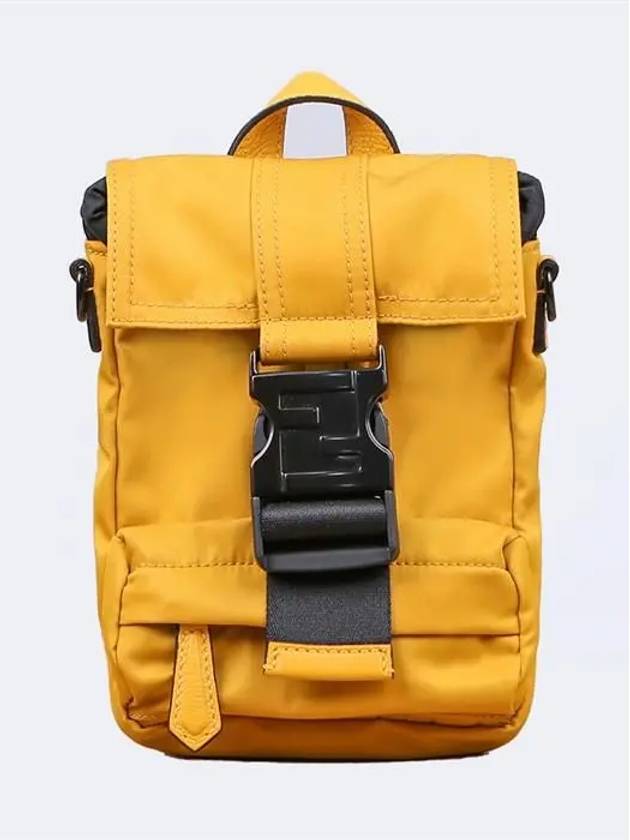 Luxury Fendi Mini Econyl Cross Backpack Yellow