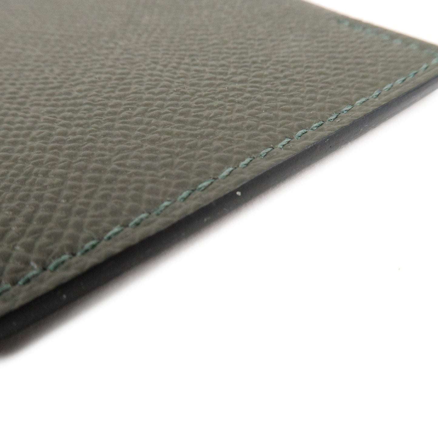 Luxury Hermes Epsom Tarmac PM Passport Case Leather Y Stamp Gray