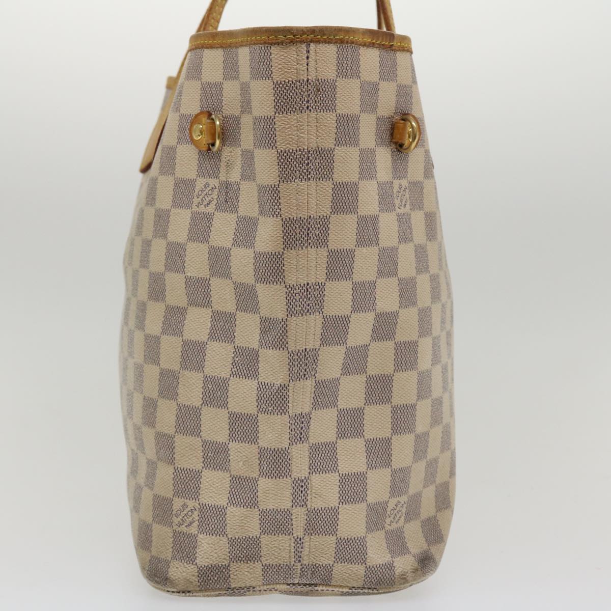 LOUIS VUITTON Damier Azur Neverfull MM Tote Bag N41605 LV 36954