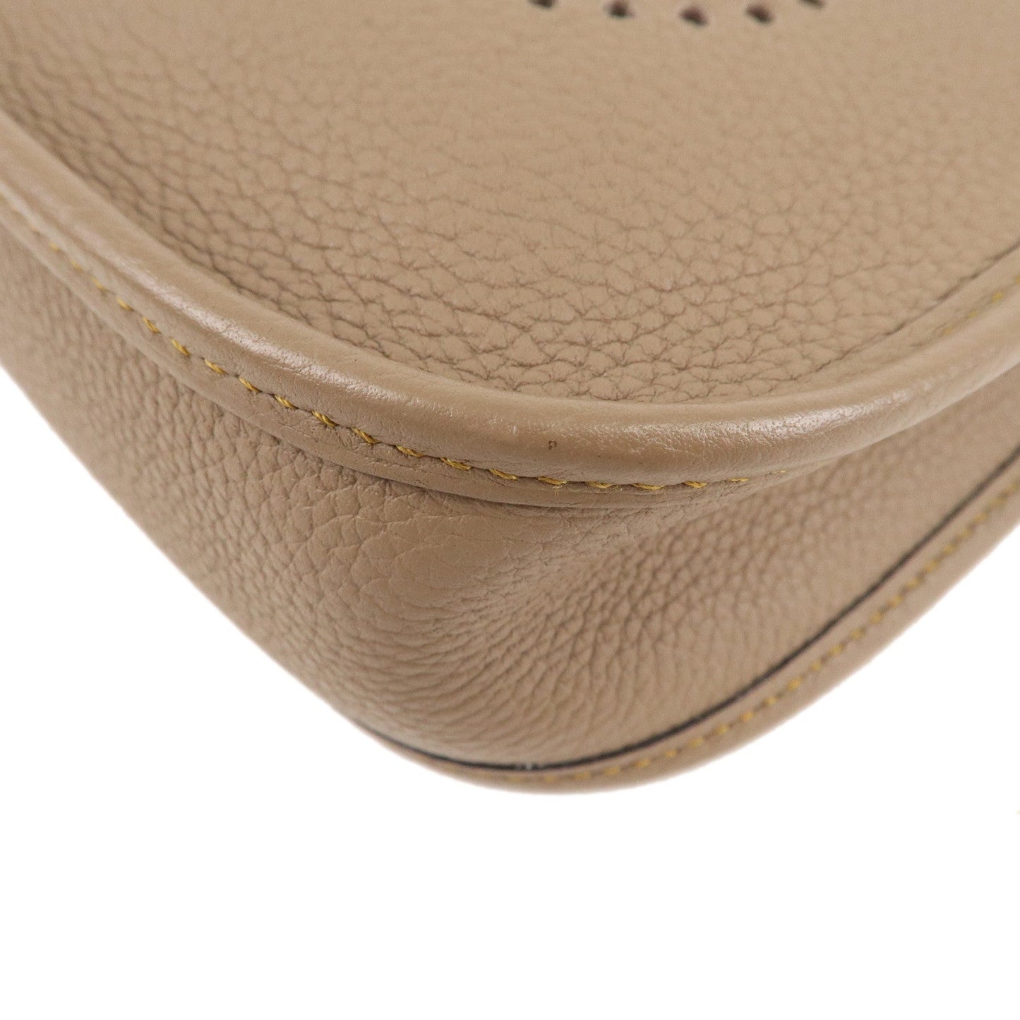 Luxury Hermes Taurillon Clemence Evelyne TPM Shoulder Bag Etoupe Brown
