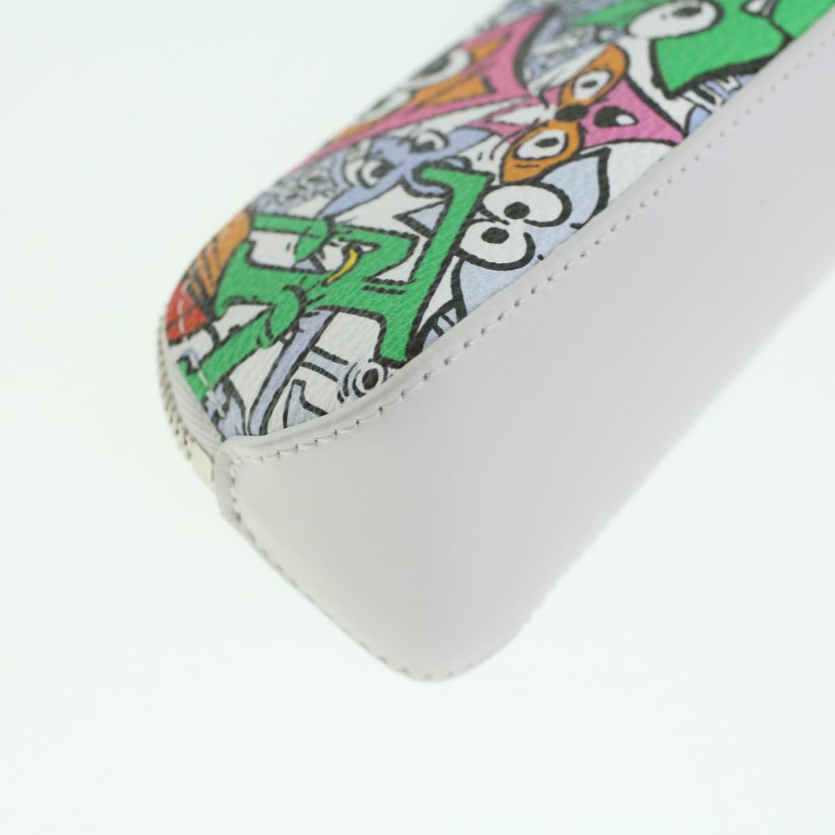 LOUIS VUITTON Monogram Comic Trousse Elizabeth Pen Case White GI0874 36985A
