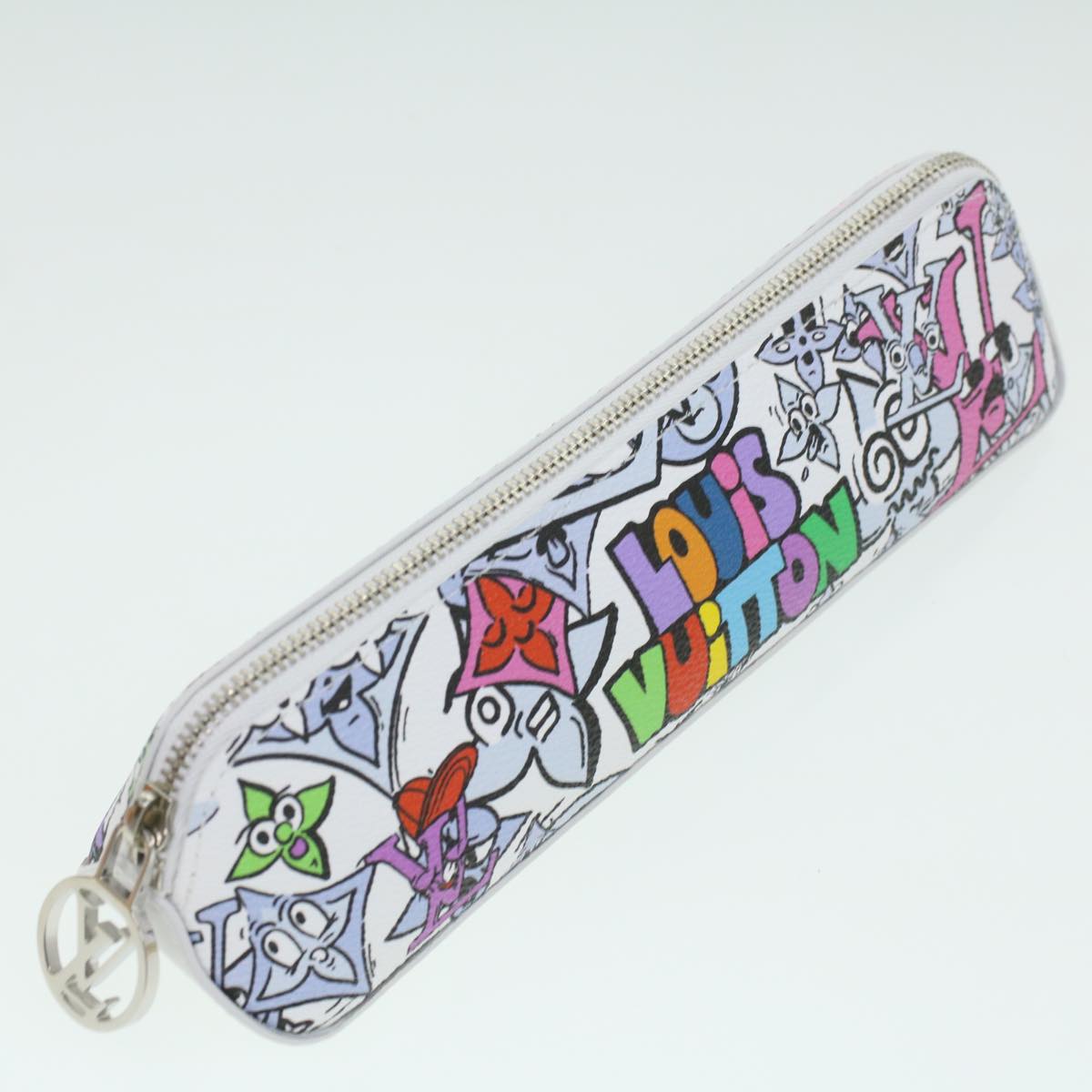 LOUIS VUITTON Monogram Comic Trousse Elizabeth Pen Case White GI0874 36985A